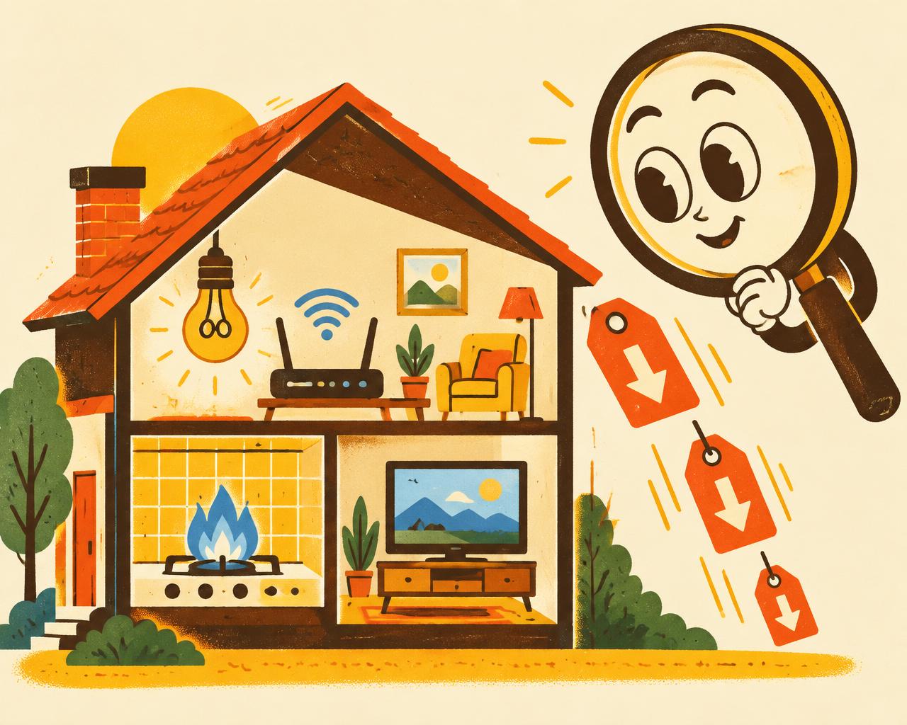 A house with utilities being watched for price drops